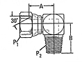 2047 NPSM X External Pipe Elbow Adapter